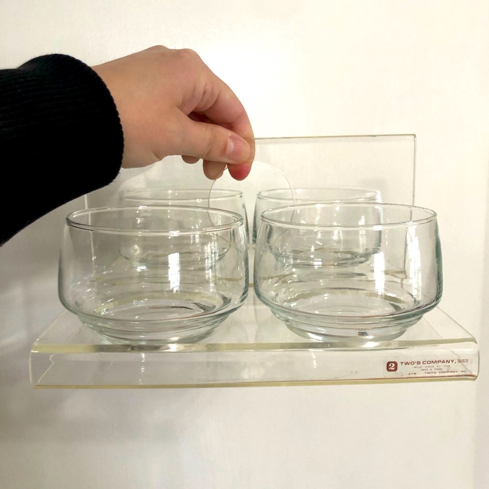 Rare Vintage Two’s Company, Inc Drink Carrier with Glasses